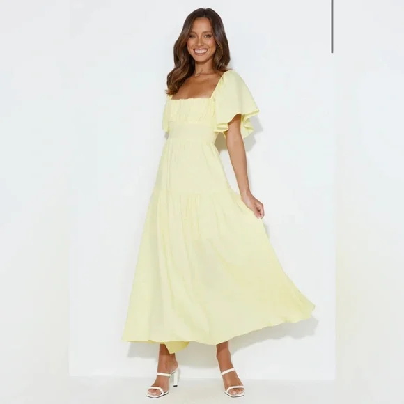 Hello Molly Yellow Maxi Dress - Picture 2 of 9